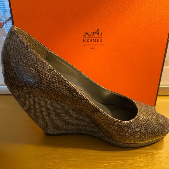 Christin Michaels Tweed Platform Wedges - Picture 1 of 4